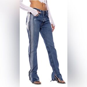SAMI MIRO VINTAGE Blue Jeans with Black and White Accents